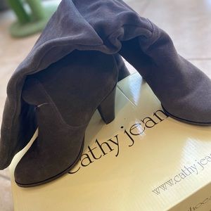 Gray Cathy Jean Suede Boots